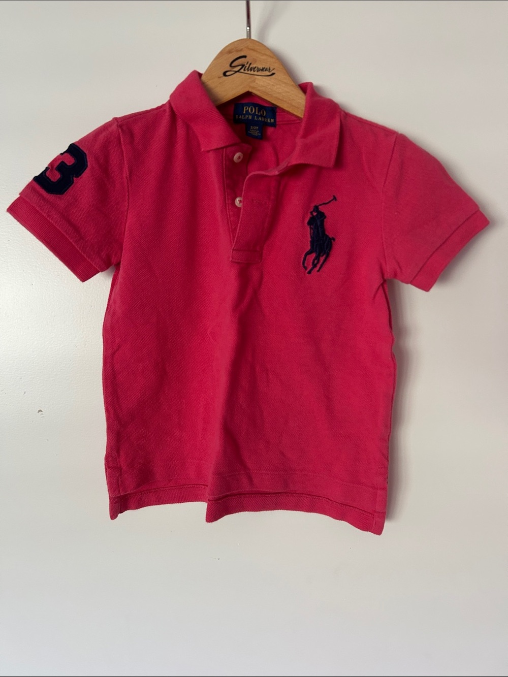 Ralph Lauren Kids Polo with Navy Logo size 2T